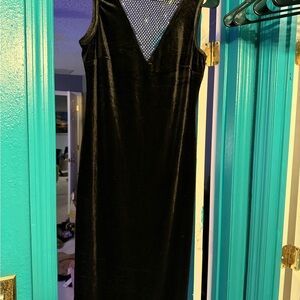 Betsey Johnson Womens Velvet Midi Bodycon Dress M